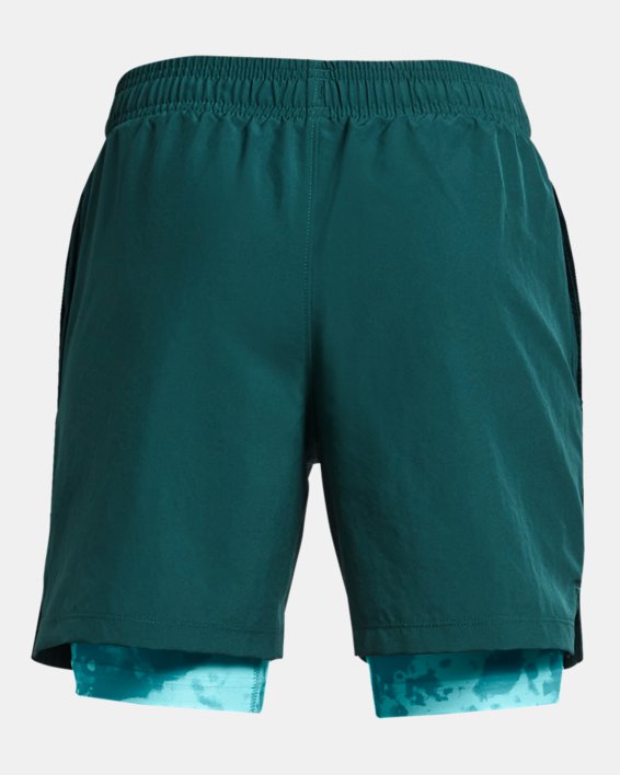 Boys' UA Tech™ Woven 2-in-1 Shorts in Blue image number 1